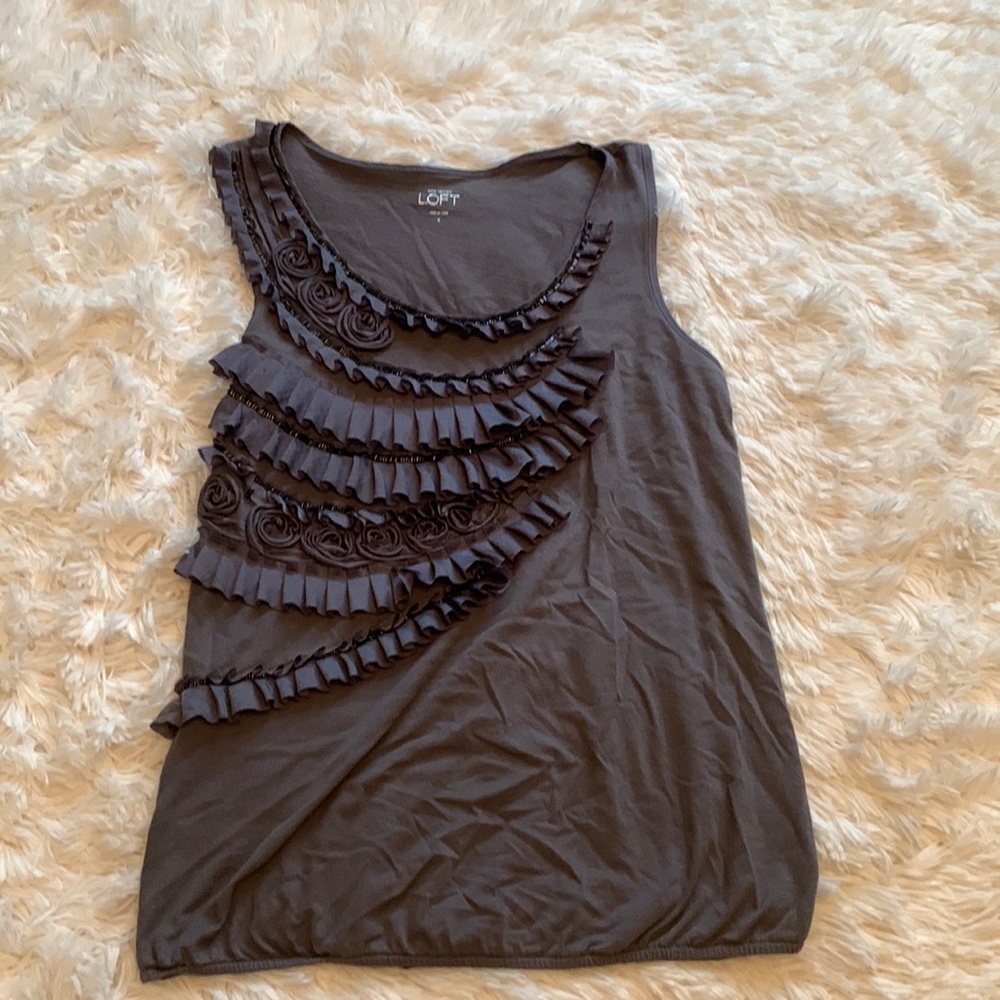 Ann Taylor Loft flower tank top size S